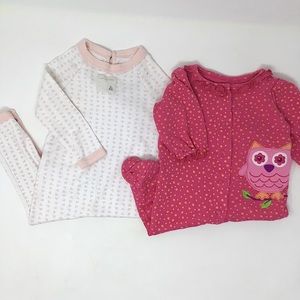 Burts Bee Butterflies Girls Onesie Okie Dokie 3-6M